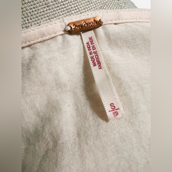 Free People Counting Star Shimmer Peasant Blouse Size Small - Picture 10 of 16